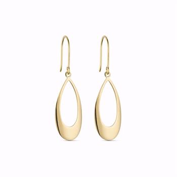 Guld & Sølv Design ørehengere i 8 karat gull, 4 cm