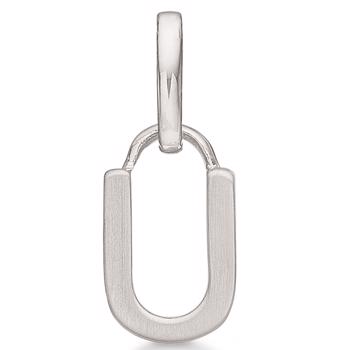 Bokstavvedheng 8 mm, AZ i sterlingsølv med matt og blank side