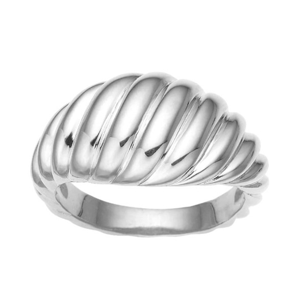 Unik ring med flotte bølger, sterling sølv - Aagaard (str. 60)
