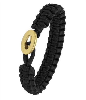 Aagaard From Soldier to Soldier Sort armbånd med Soldier gullbelagt stållås