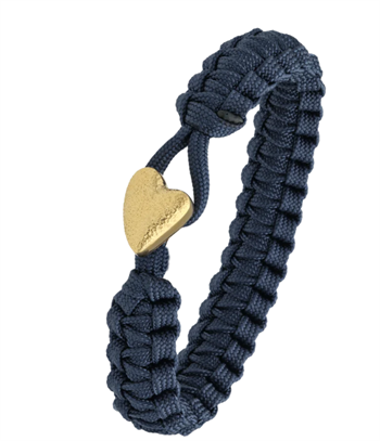 Aagaard From Soldier to Soldier blått armbånd med Heart gullbelagt stållås