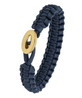 Aagaard From Soldier to Soldier blått armbånd med børstet gullbelagt stållås