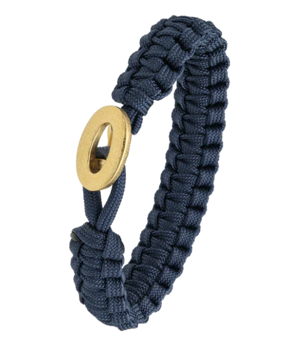 Aagaard From Soldier to Soldier blått armbånd med børstet gullbelagt stållås