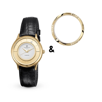 Christina Collection New Collect gullbelagt stål sveitsisk kvarts smykkeklokke