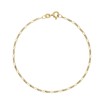 Armbånd figaro 18,5 cm 9 karat guld