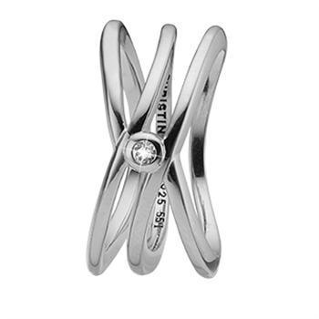 Christina Collect 925 sterling sølv Min eneste vakre 3-delt fingerring med ekte topas, modell 5.4.A