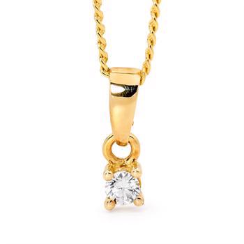 Bee Jewelry Solitaire 0.10 ct H-SI 9 karat anheng glanset, modell 60985_A10