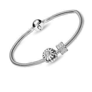 Christina Watches silver bracelet with silver daisy