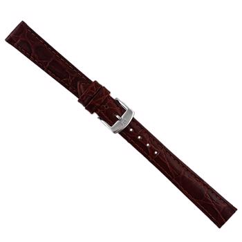 Brown Crocodile watchstrap - 14 mm