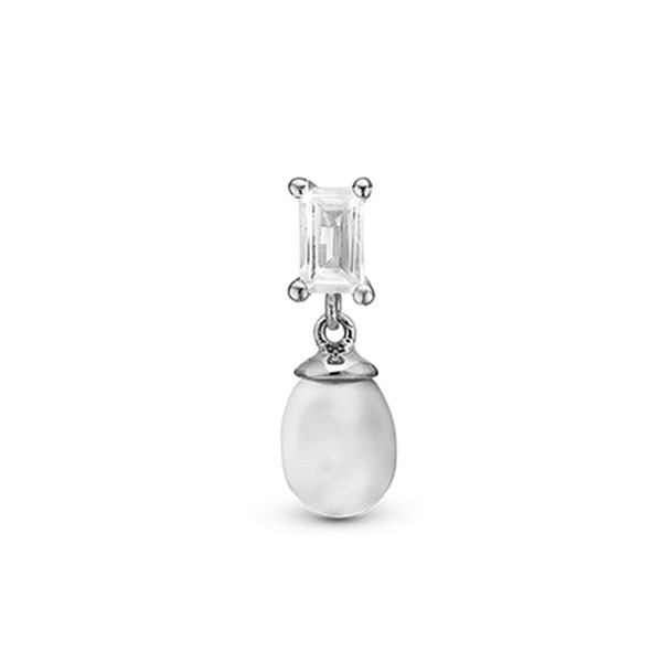 Pearl Baquette sølv Ørestikker fra Christina Jewelry
