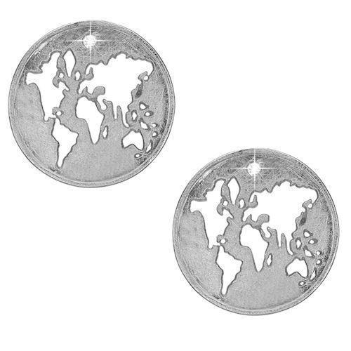 Christina Jewelry Collect 925 sterling sølv Mother Earth Vakre øredobber med "World" og klimavennlig diamant, modell 671-S72K
