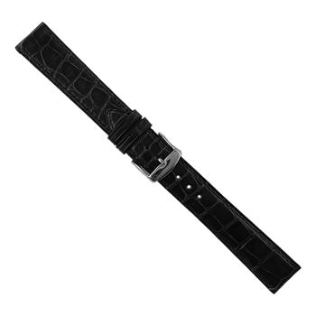 Black Alligator watchstrap - 18 mm