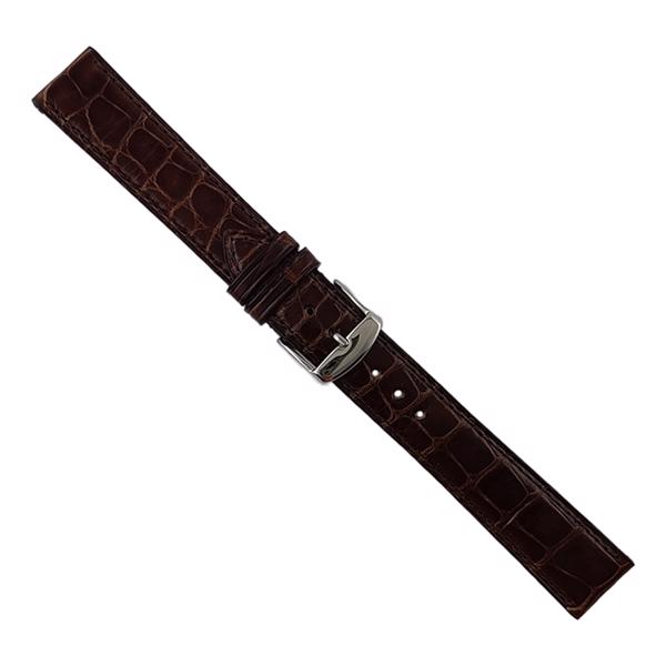 Brown Alligator watchstrap - 18 mm