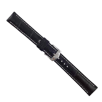 Black Alligator watchstrap - 18-20 mm