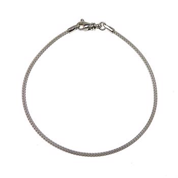San - Link of joy Round Knitted Foxtail 925 Sterling Silver chain chain blank, modell 80005