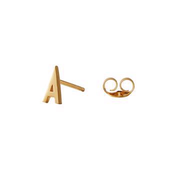 Arne Jacobsen brevørering (AZ) i gullbelagt, 7,5 mm - Selges pr. PCS.