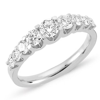 Nuran 14 kt hvitt gull diamant alliansering, fra Empire ring serien med 0,24 ct til 1,00 ct diamanter Wesselton / SI