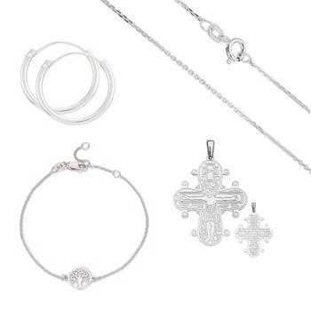 Silver Basic Package - 4 deilige smykker bare for å sette det samme