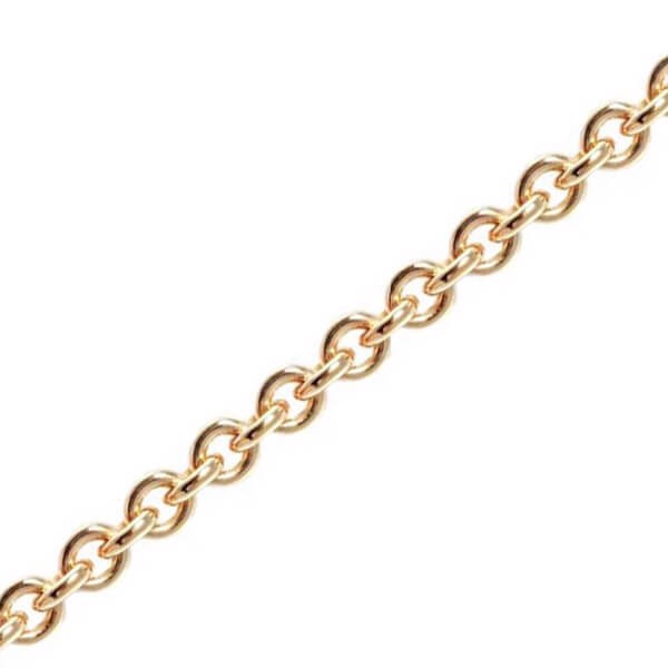 Ankerrund - 18 kt gull - armbånd og halskjede - Tilgjengelig i 3 bredder og 14 lengder