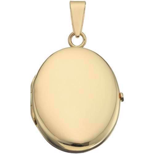 Glossy Oval Medallion for foto i sølv eller gull - Flere størrelser
