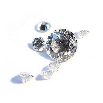 Wesselton VS diamanter montert i ring med nagler, 0,01 - 0,10 karat