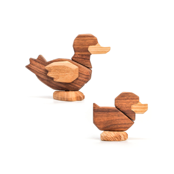 Fablewood Set - Duck and Duckling - Trefigur sammensatt av magneter