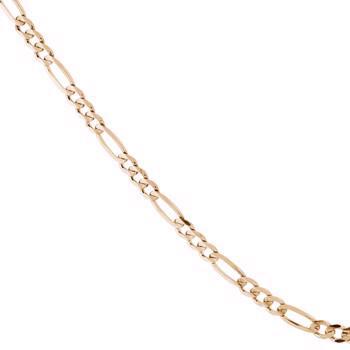 Figaro armbånd og halskjede - gullbelagt 925 sterling sølv - tilgjengelig i flere bredder og lengder