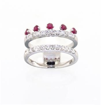 Moraglione Margherita Ringe, med 0,42 ct & 0,50 ct