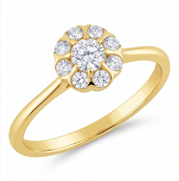 Houmann Ringe , med totalt 0,245 ct GH/VS-SI