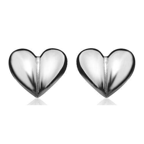 Mini hjerte øredobber i sølv; L_G_102091