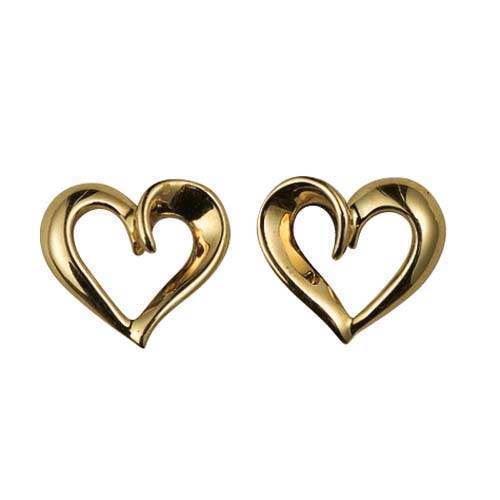 Romantiske hjerte øredobber i 8 kt gull