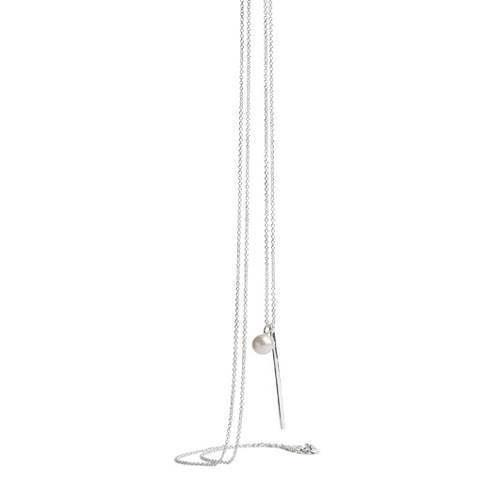 Lieblings sterlingsølv med stang Halskjede med skinnende perle, modell PEARLS-N6-S