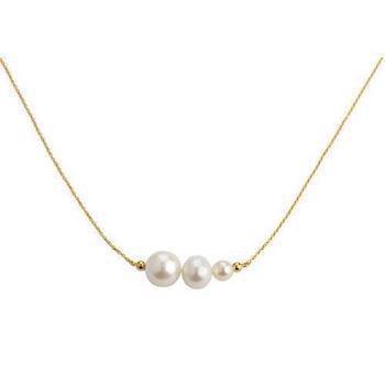 Lieblings Pearls 925 sterling sølv Halskjede gullbelagt, modell Pearls-N2-FG