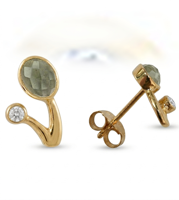 Gullbelagt ørering - Blend of Blue fra Rabinovich