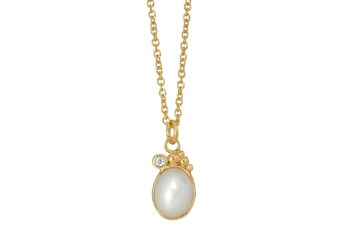 Forgyldt collier - Pleasant Pearl