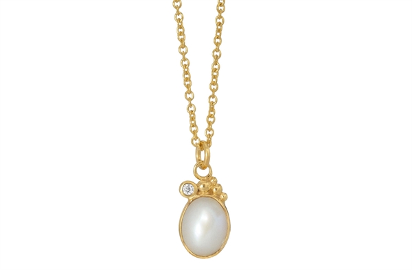 Forgyldt collier - Pleasant Pearl