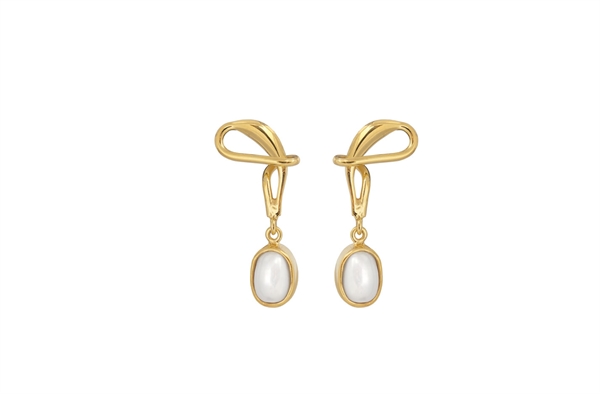 Forgyldt ørestik - Winding White