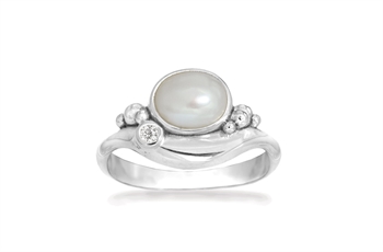 Sølv ring - Pleasant Pearl