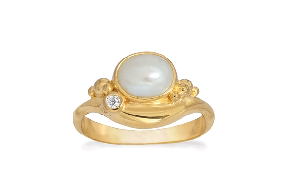 Forgyldt ring - Pleasant Pearl