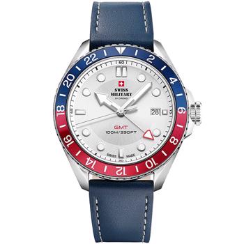 Model SM34095.05 Swiss Militay By Chrono Military Pepsi GMT Classic quartz herreur