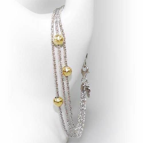 San - Link of joy Starlight Beads 925 sterling sølv halskjede rhodiumbelagt, modell 905h