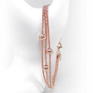 San - Link of joy Starlight Beads 925 sterling sølv halskjede rosa gullbelagt, modell 906h