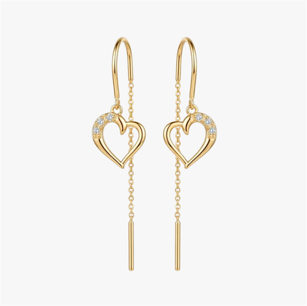 Christina Jewelry & Watches Love Story ørehenger i forgylt sølv