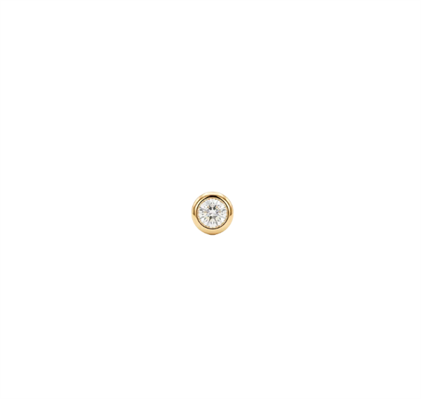 Christina Jewelry & Watches Single Diamond LG charm i forgylt sølv
