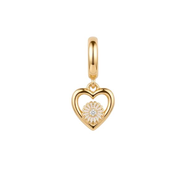 Christina Jewelry & Watches Marguerite Flower Love charm 6 mm forgylt