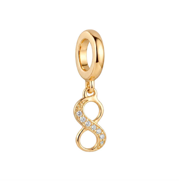 Christina Jewelry & Watches Eternity charm 6 mm i forgylt sølv