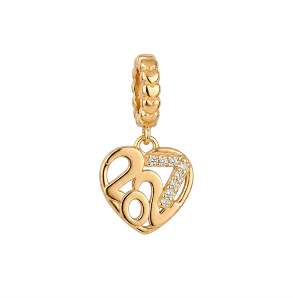 Christina Jewelry & Watches Year 2027 charm i forgylt sølv