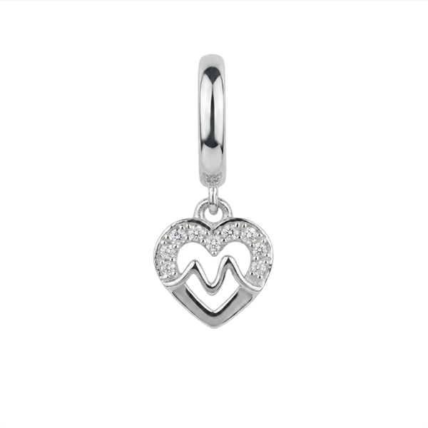 Christina Jewelry & Watches Beating Heart charm i sølv