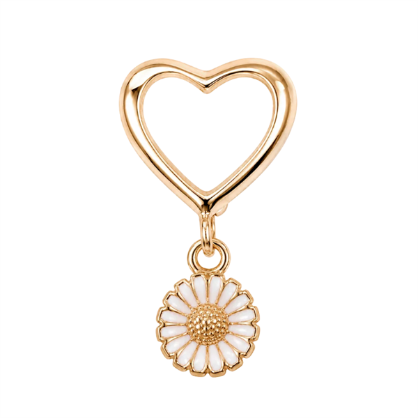 Christina Jewelry & Watches Marguerites With Love charm 6 mm i forgylt sølv