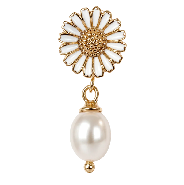 Christina Marguerite charm 6 mm forgylt sølv med perle
